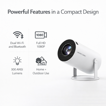 Projector HY300 Pro 8K Android 14 Dual Wifi6 290ANSI Allwinner H726 BT5.4 1080P 1280*720P Home Cinema Outdoor Projetor
